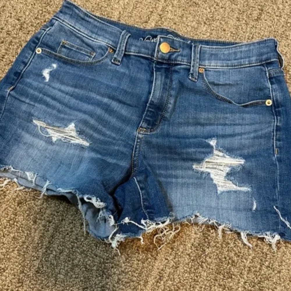 J. Crew Blue Jean Shorts Distressed Denim